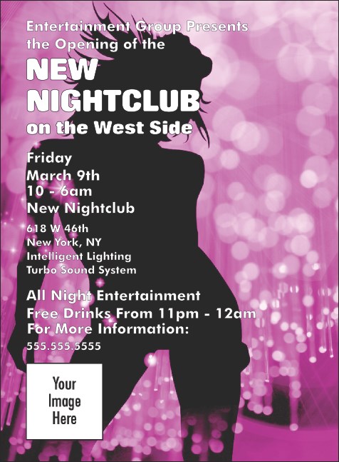 Nightclub Pink Invitation