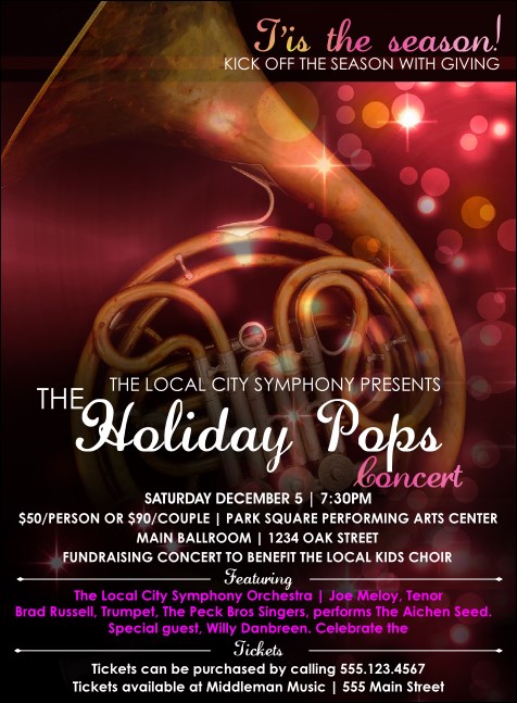 Symphony Holiday Pops Invitation Product Front