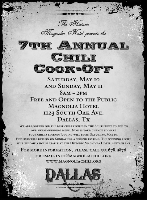 Dallas Invitation (Black and White)