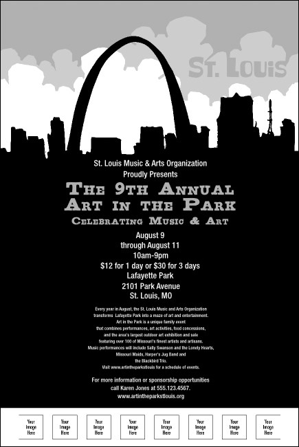 St. Louis Poster (Black & white)