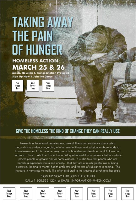 Homeless & Hungry Logo Poster