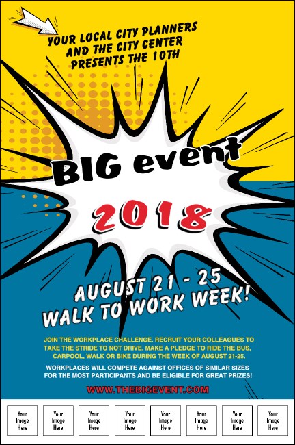 Retro Comic Book Logo Poster Product Front