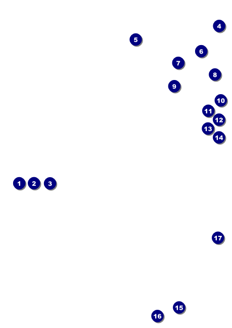 Toronto Postcard (Black & white) Front Field Markers