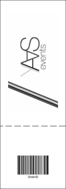 Your Image Raffle Ticket 001 (Black & White) Product Back