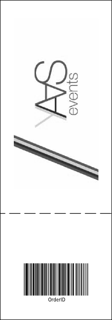 Toronto Raffle Ticket with stub (Black & white) Product Back