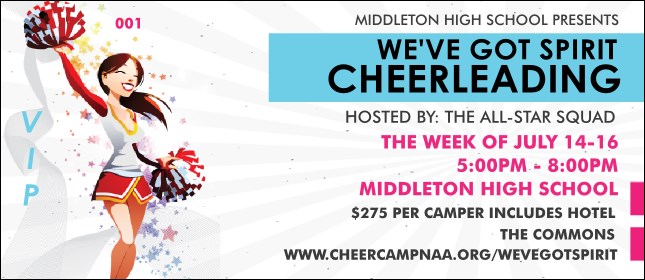 Cheerleading Spirit VIP Pass Product Front