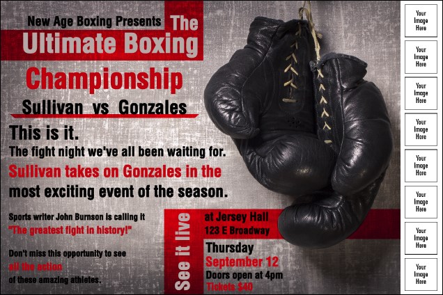 Boxing Gloves Logo Poster Product Front