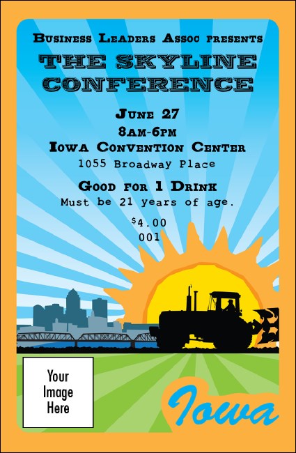 Iowa Drink Ticket Product Front