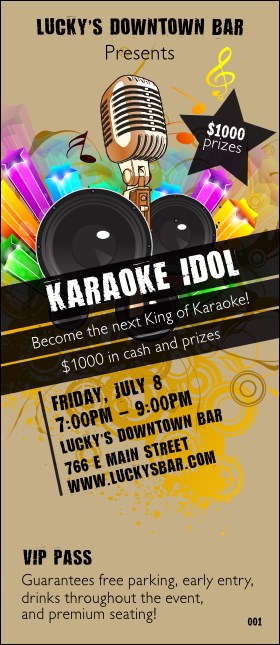 Karaoke VIP Pass Product Front