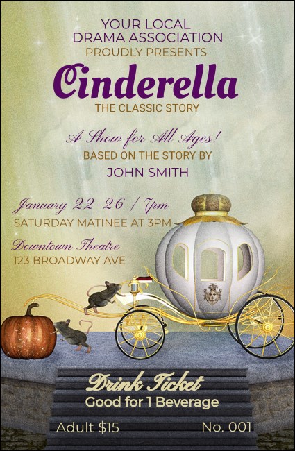 Cinderella Drink Ticket Product Front