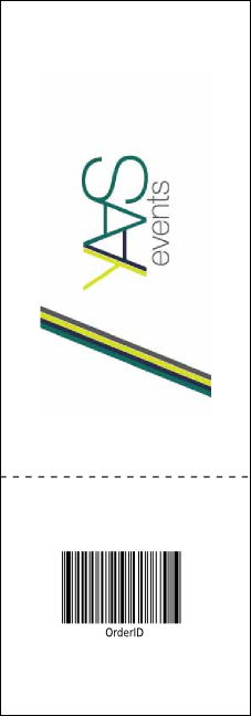 Cityscape Event Ticket Product Back