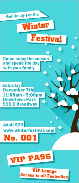 Winter Cut Paper VIP Pass Product Front