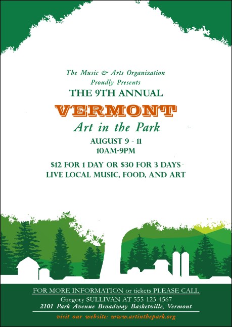 Vermont Club Flyer Product Front